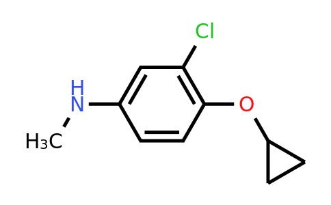 CAS 1243406-21-4 | 3-Chloro-4-cyclopropoxy-N-methylaniline