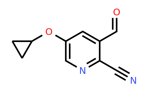 5-Cyclopropoxy-3-formylpicolinonitrile