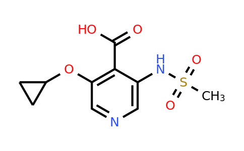 CAS 1243409-42-8 | 3-Cyclopropoxy-5-(methylsulfonamido)isonicotinic acid