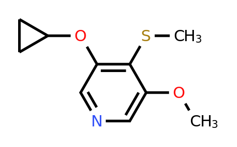 CAS 1243409-52-0 | 3-Cyclopropoxy-5-methoxy-4-(methylsulfanyl)pyridine