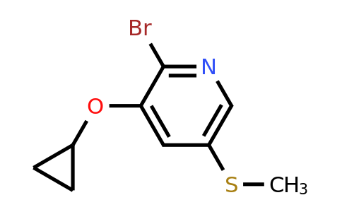 CAS 1243410-02-7 | 2-Bromo-3-cyclopropoxy-5-(methylsulfanyl)pyridine
