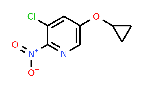 CAS 1243410-76-5 | 3-Chloro-5-cyclopropoxy-2-nitropyridine