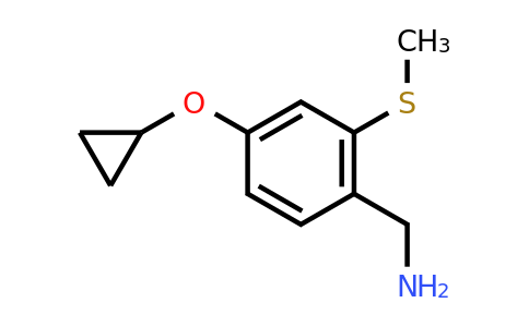 CAS 1243410-89-0 | (4-Cyclopropoxy-2-(methylthio)phenyl)methanamine