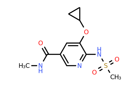 CAS 1243411-10-0 | 5-Cyclopropoxy-N-methyl-6-(methylsulfonamido)nicotinamide