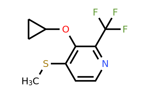 CAS 1243411-14-4 | 3-Cyclopropoxy-4-(methylthio)-2-(trifluoromethyl)pyridine