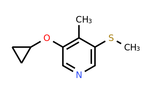CAS 1243411-33-7 | 3-Cyclopropoxy-4-methyl-5-(methylsulfanyl)pyridine