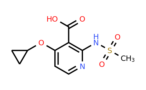 CAS 1243411-60-0 | 4-Cyclopropoxy-2-(methylsulfonamido)nicotinic acid