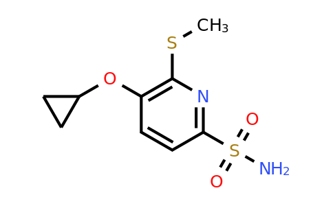 CAS 1243411-66-6 | 5-Cyclopropoxy-6-(methylthio)pyridine-2-sulfonamide