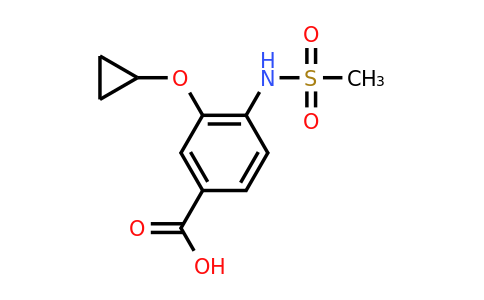 CAS 1243411-75-7 | 3-Cyclopropoxy-4-(methylsulfonamido)benzoic acid