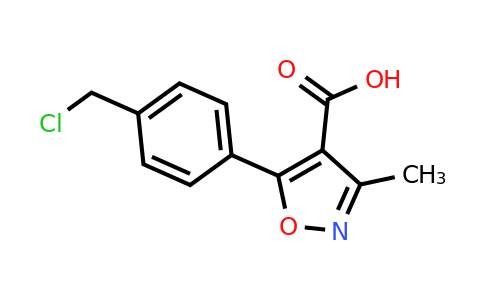 CAS 1243415-10-2 | 5-(4-(Chloromethyl)phenyl)-3-methylisoxazole-4-carboxylic acid