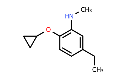 CAS 1243420-78-1 | 2-Cyclopropoxy-5-ethyl-N-methylaniline