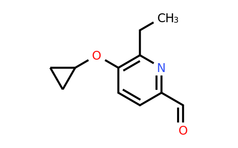 CAS 1243439-55-5 | 5-Cyclopropoxy-6-ethylpicolinaldehyde