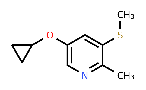 CAS 1243440-68-7 | 5-Cyclopropoxy-2-methyl-3-(methylsulfanyl)pyridine