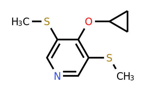 CAS 1243441-53-3 | 4-Cyclopropoxy-3,5-bis(methylsulfanyl)pyridine