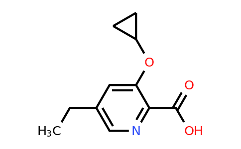 CAS 1243441-90-8 | 3-Cyclopropoxy-5-ethylpicolinic acid
