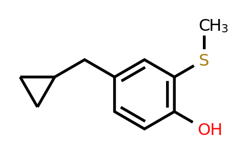 CAS 1243442-06-9 | 4-(Cyclopropylmethyl)-2-(methylsulfanyl)phenol