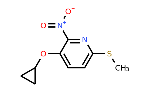CAS 1243442-71-8 | 3-Cyclopropoxy-6-(methylthio)-2-nitropyridine