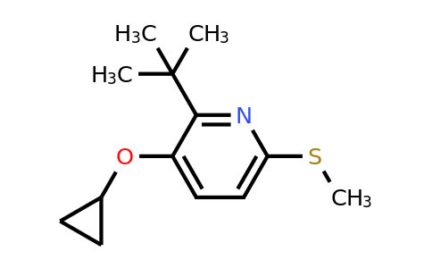 CAS 1243442-79-6 | 2-Tert-butyl-3-cyclopropoxy-6-(methylthio)pyridine