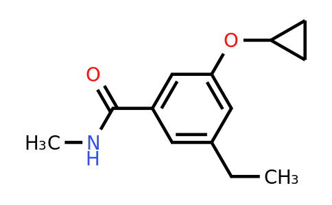 CAS 1243443-00-6 | 3-Cyclopropoxy-5-ethyl-N-methylbenzamide