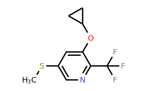 CAS 1243443-49-3 | 3-Cyclopropoxy-5-(methylthio)-2-(trifluoromethyl)pyridine