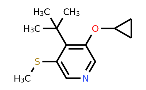 CAS 1243443-82-4 | 4-Tert-butyl-3-cyclopropoxy-5-(methylthio)pyridine
