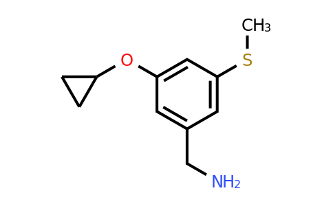 CAS 1243444-03-2 | (3-Cyclopropoxy-5-(methylthio)phenyl)methanamine