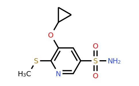 CAS 1243444-58-7 | 5-Cyclopropoxy-6-(methylthio)pyridine-3-sulfonamide