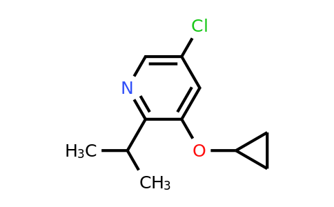 CAS 1243445-21-7 | 5-Chloro-3-cyclopropoxy-2-(propan-2-YL)pyridine