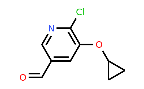 CAS 1243445-94-4 | 6-Chloro-5-(cyclopropyloxy)pyridine-3-carbaldehyde