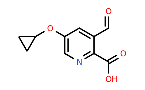 CAS 1243446-75-4 | 5-Cyclopropoxy-3-formylpicolinic acid