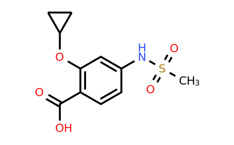CAS 1243448-04-5 | 2-Cyclopropoxy-4-(methylsulfonamido)benzoic acid