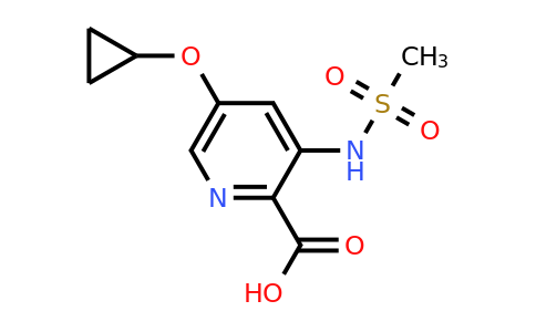 CAS 1243448-34-1 | 5-Cyclopropoxy-3-(methylsulfonamido)picolinic acid