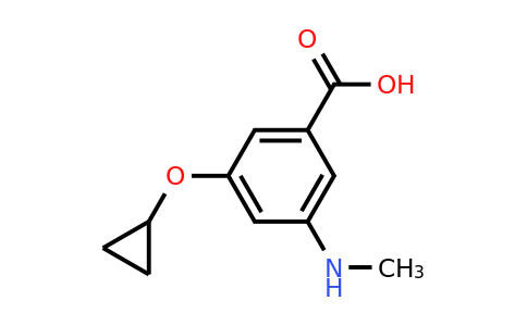 CAS 1243449-50-4 | 3-Cyclopropoxy-5-(methylamino)benzoic acid