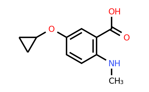 CAS 1243449-59-3 | 5-Cyclopropoxy-2-(methylamino)benzoic acid