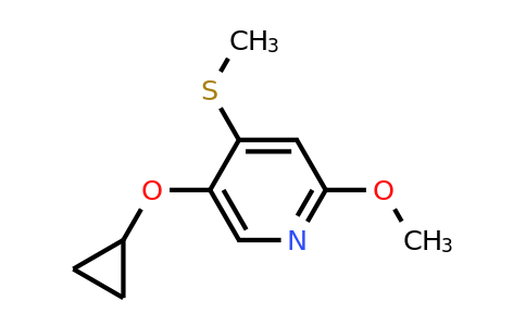 CAS 1243450-26-1 | 5-Cyclopropoxy-2-methoxy-4-(methylsulfanyl)pyridine