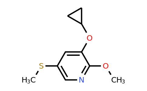 CAS 1243450-43-2 | 3-Cyclopropoxy-2-methoxy-5-(methylsulfanyl)pyridine