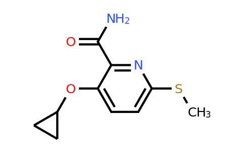 CAS 1243450-55-6 | 3-Cyclopropoxy-6-(methylthio)picolinamide