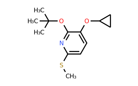 CAS 1243450-81-8 | 2-Tert-butoxy-3-cyclopropoxy-6-(methylthio)pyridine