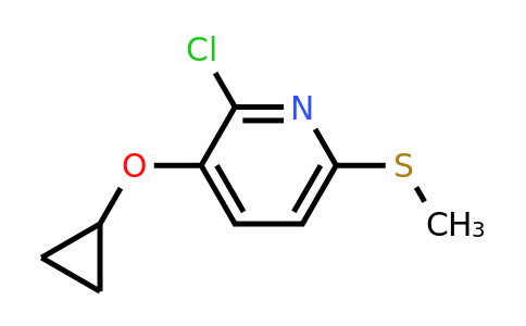CAS 1243450-99-8 | 2-Chloro-3-cyclopropoxy-6-(methylsulfanyl)pyridine