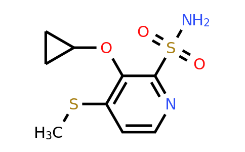 CAS 1243451-99-1 | 3-Cyclopropoxy-4-(methylthio)pyridine-2-sulfonamide