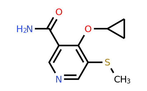 CAS 1243452-11-0 | 4-Cyclopropoxy-5-(methylthio)nicotinamide