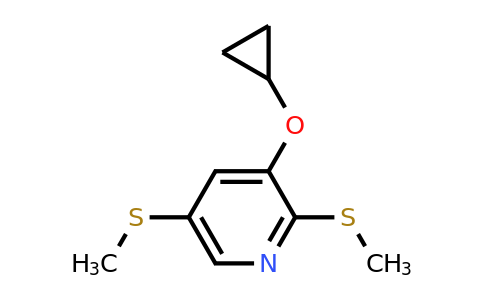 CAS 1243452-14-3 | 3-Cyclopropoxy-2,5-bis(methylsulfanyl)pyridine