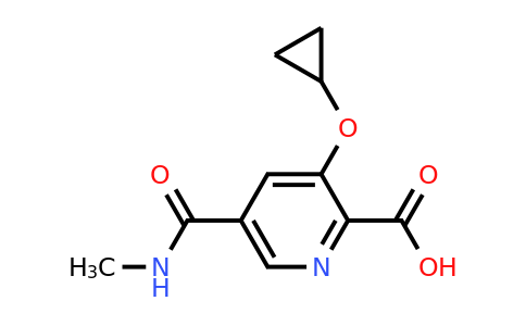 CAS 1243452-34-7 | 3-Cyclopropoxy-5-(methylcarbamoyl)picolinic acid