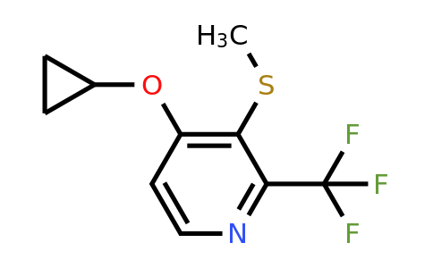 CAS 1243452-64-3 | 4-Cyclopropoxy-3-(methylthio)-2-(trifluoromethyl)pyridine