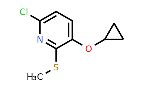 CAS 1243453-25-9 | 6-Chloro-3-cyclopropoxy-2-(methylsulfanyl)pyridine