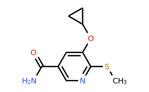 CAS 1243453-32-8 | 5-Cyclopropoxy-6-(methylthio)nicotinamide
