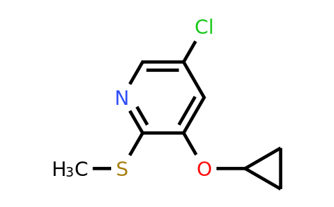 CAS 1243453-66-8 | 5-Chloro-3-cyclopropoxy-2-(methylsulfanyl)pyridine