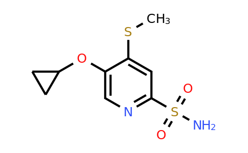 CAS 1243453-92-0 | 5-Cyclopropoxy-4-(methylthio)pyridine-2-sulfonamide