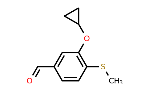 CAS 1243454-13-8 | 3-Cyclopropoxy-4-(methylsulfanyl)benzaldehyde