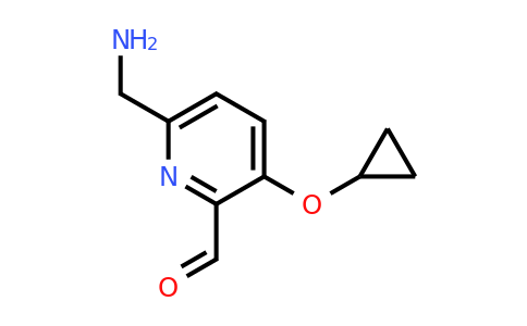 CAS 1243454-53-6 | 6-(Aminomethyl)-3-cyclopropoxypicolinaldehyde